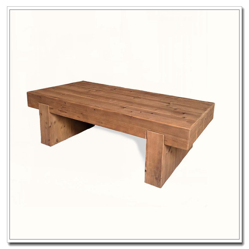 Table basse, H 15,5 po x L 49,75 po x l 18,8 po, Naturel antique