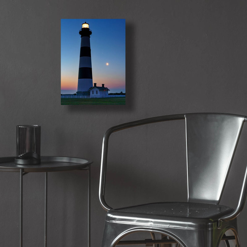 Art mural en verre Breakwater Bay «Bodie Island Lighthouse» par Rick Berk, H 16 po x l 12 po x P 0,13 po