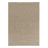 Modern Hand Knotted Wool Floral Area Rug in Beige, Brown, Blue, Ivory