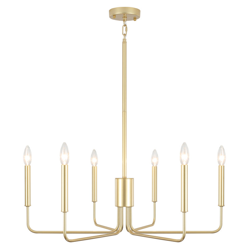 Luminaire pour îlot de cuisine de style lustre rustique classique / traditionnel à 6 lumières à intensité variable Roxsanne