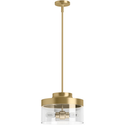 Purist 12½-In Two-Light Pendant