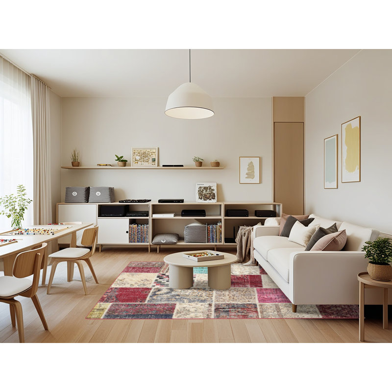Patchwork Indoor Rug, Rectangle 7' x 9'