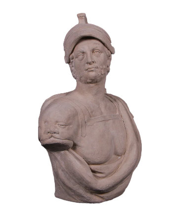 Statue de Mars en buste grandeur nature