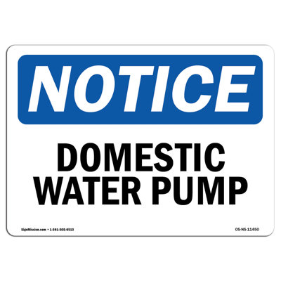 Enseigne de pompe à eau domestique