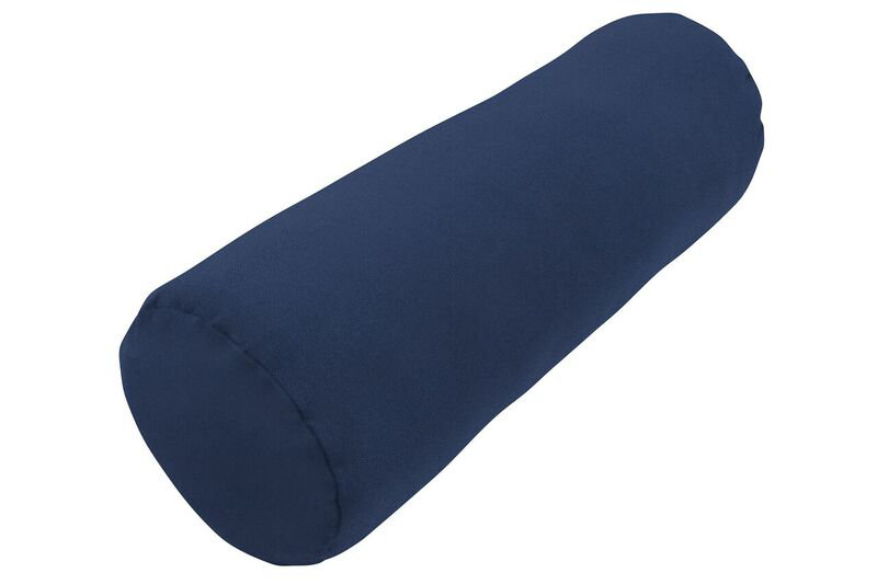 Outdoor Sunbrella Knife Edge Bolster Pillow, Canvas Navy Sunbrella® Canvas