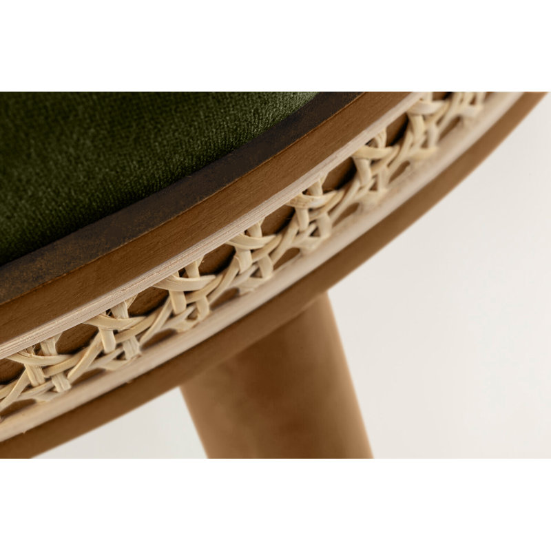 Tabouret de bar et de comptoir Alma, Laiton satiné, Tabouret de comptoir (siège d'une hauteur de 27 p, Kiwi