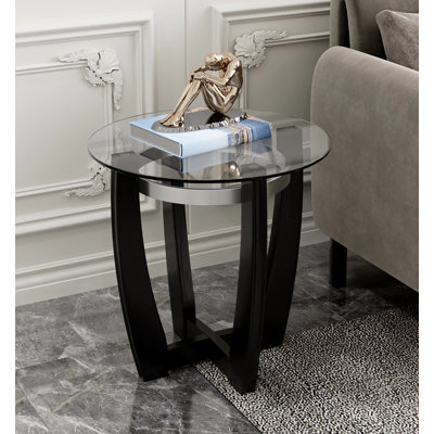 Wilone Round Cross Legs End Table