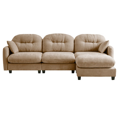 Cushion Ergonomic Modular Sectional L Shaped Couch With Chenille Fabric And , Camel For Living Spaces Reading Nooks 3 - Seat Design, Bedrooms Areas
