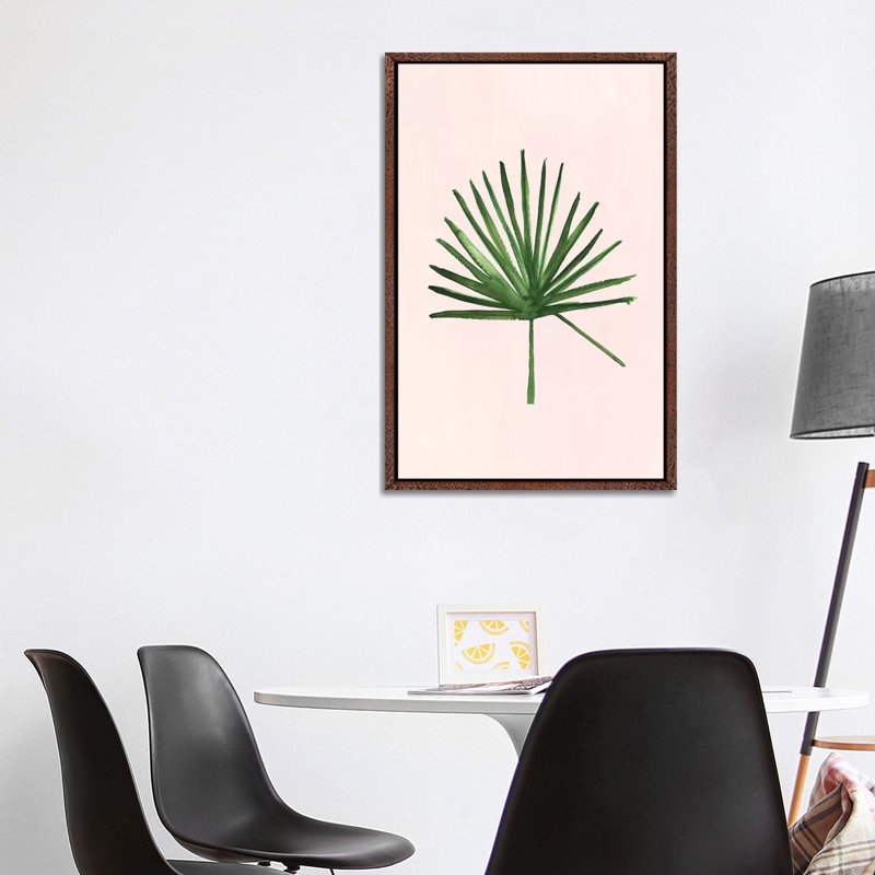 Windmill Palm by Sabina Fenn - Painting on Canvas, Classic Brown Wood Floater Framed, 101.6cm H x 66.04cm W x 3.81cm D