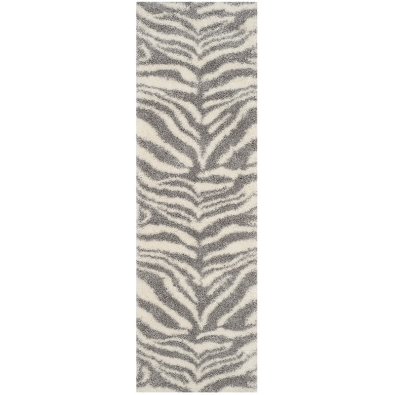 Laplaigne Shag Performance Animal Print Rug, Runner 2'3" x 11'