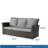3-seat upholstered Outdoor Sofa with Cushions-1442597199