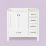 Cambridge Left Offset 36" Single Bathroom Vanity Base Only