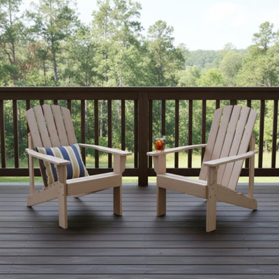 Bauhaus Solid Wood Adirondack Chair (Set Of 2)