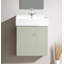 Meuble-lavabo flottant moderne de 21,6 po avec lavabo en céramique - parfait pour les petites salles de bain, rangement à droite-102863271
