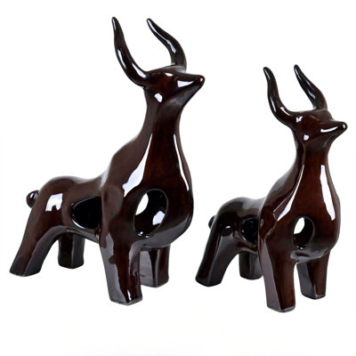 Torro 2-Piece Ceramic Animal Statues