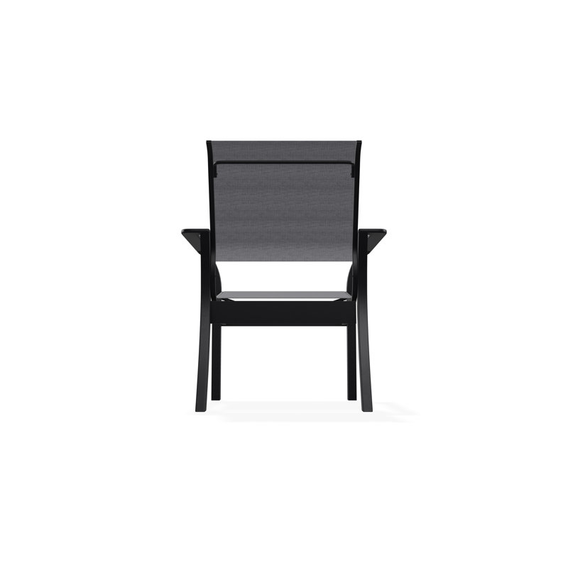 Leeward Outdoor Dining Chair, Augustine Pewter, Black