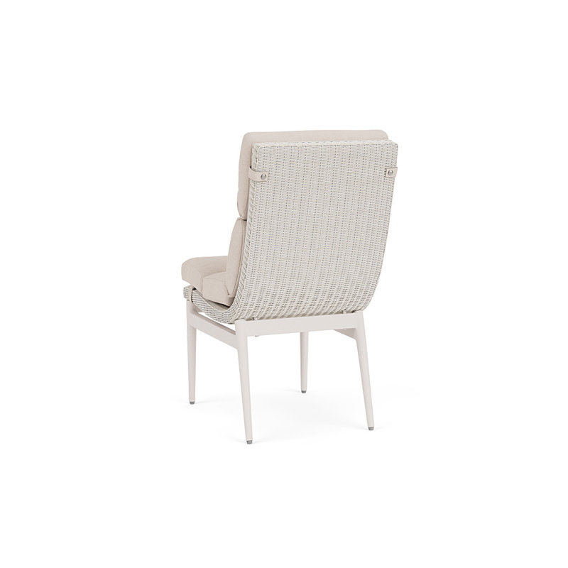 Cascade Outdoor Dining Side Chair, Canvas Birds Eye, Antique White