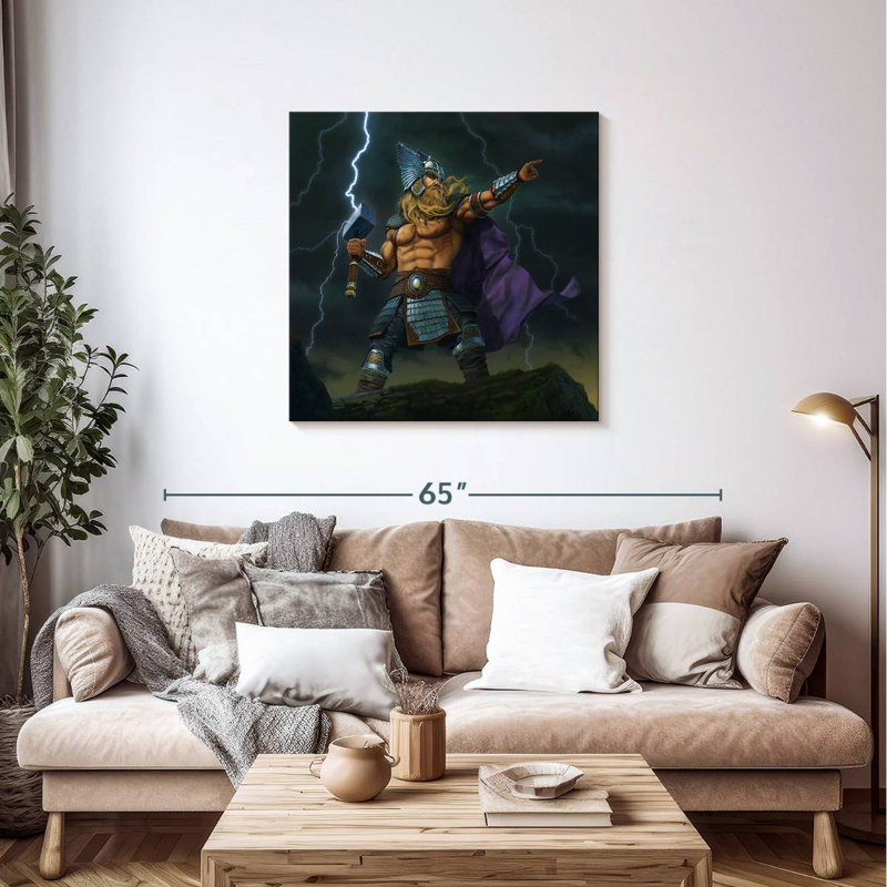 Thor, dieu du tonnerre, H 36 po x l 36 po