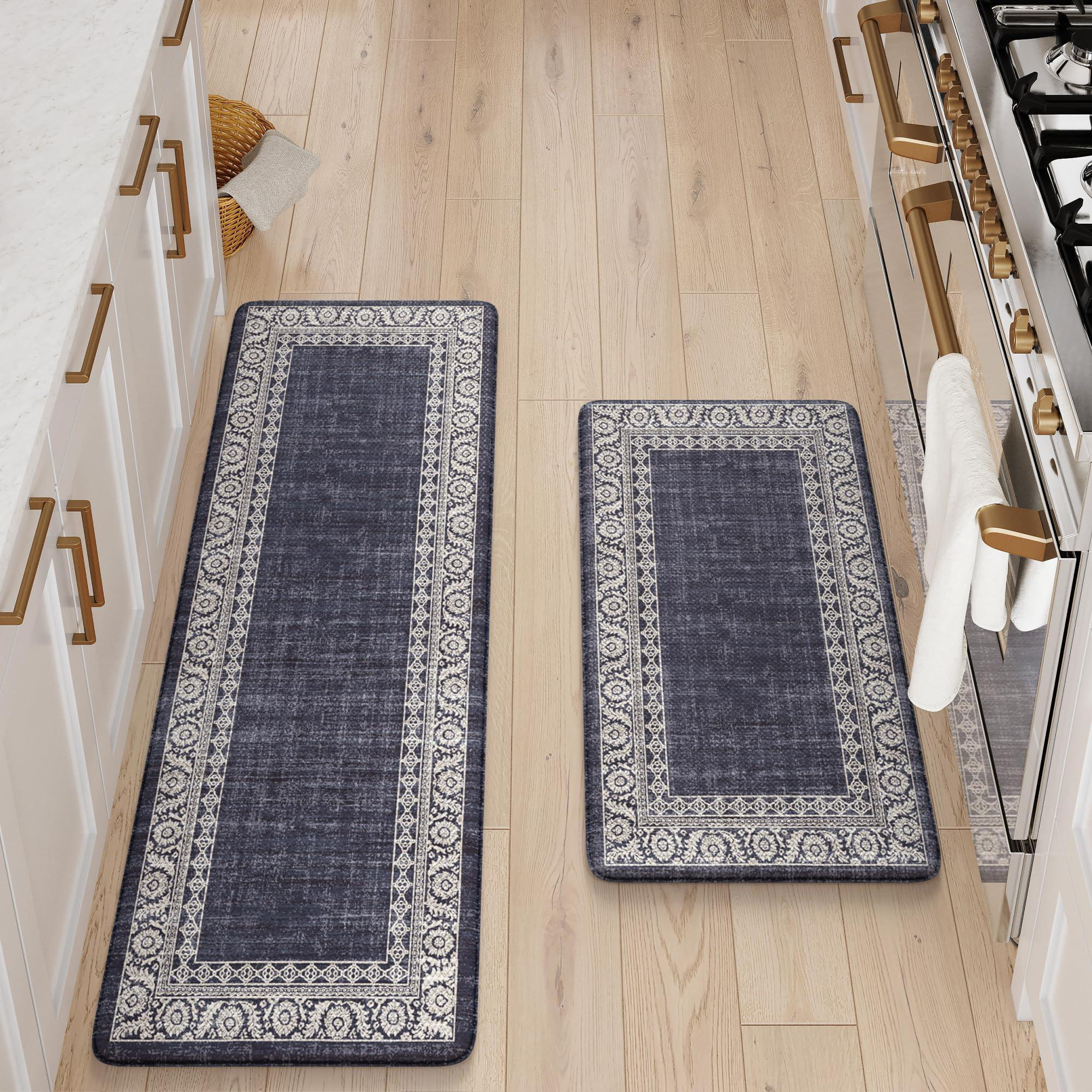 Bungalow Rose Kitchen Rugs Non Slip,Cushioned Kitchen Floor Mats,Anti ...