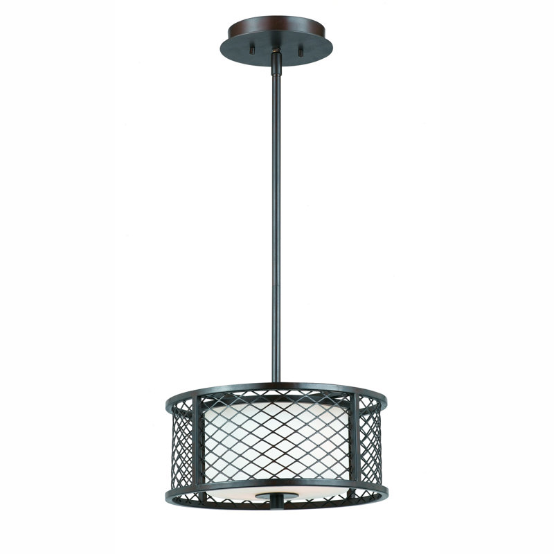 Luminaire suspendu tambour 2 lumières unique Penwell