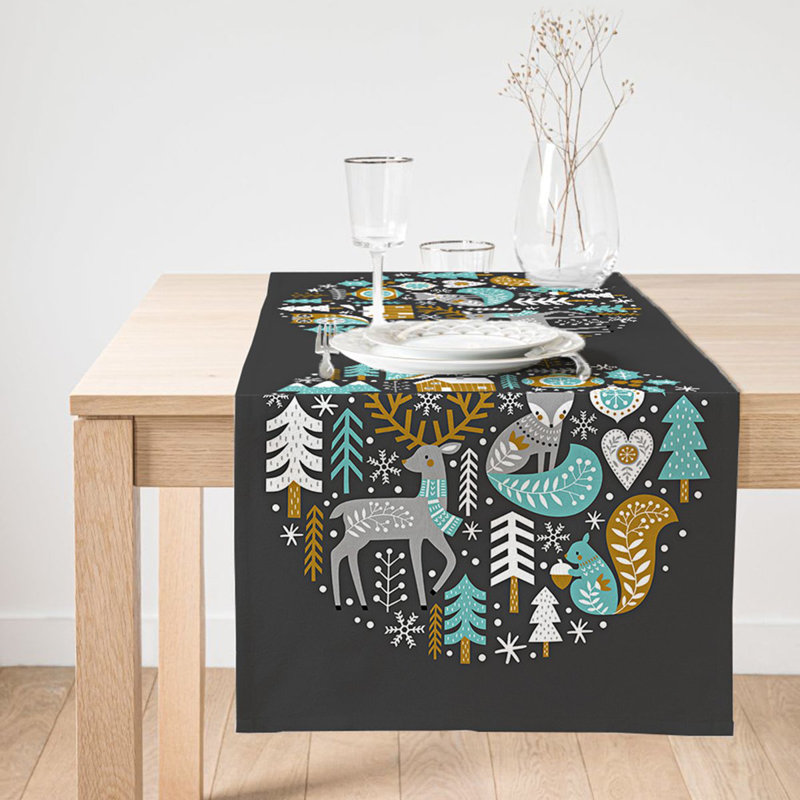 Christmas and Holiday Colorful Table Runners, Great for Festive Decorating