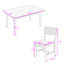 Ensemble de salle à manger 5 pièces avec table rectangulaire et 4 chaises rembourrées pour la salle à manger Farmhouse-1930671543