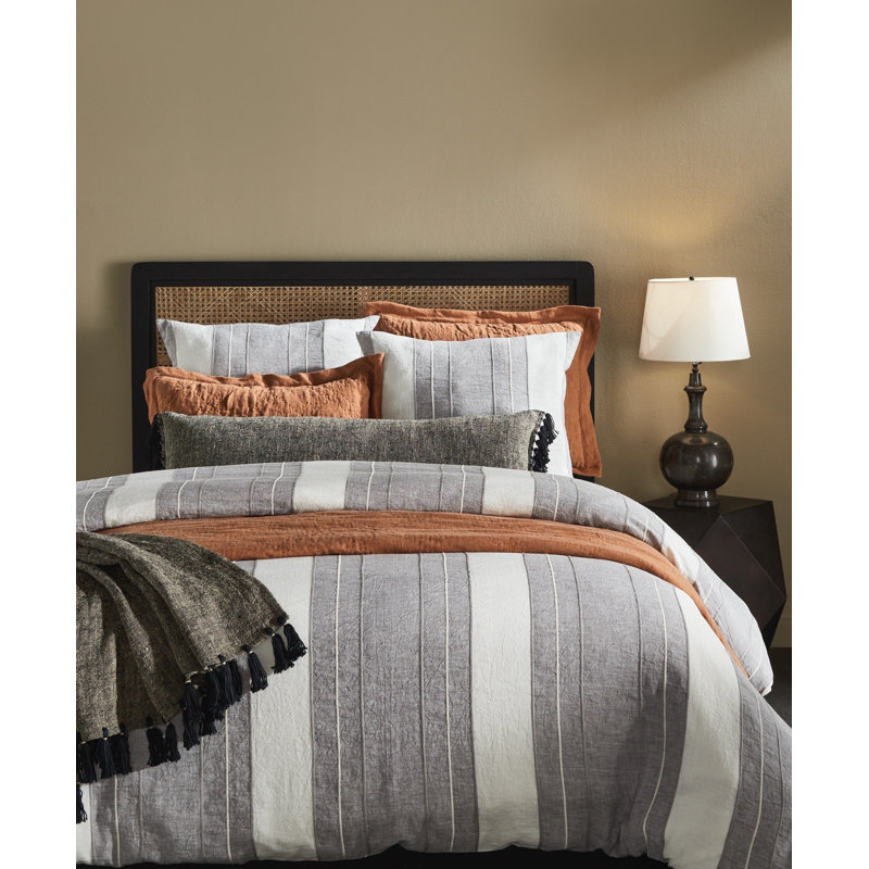 Edara Linen Striped Duvet Cover - Twin, Twin Duvet Cover