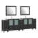 Boyette 108'' Double Bathroom Vanity with Ceramic Top with Mirror