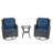 Mapleview Outdoor All-Weather 2-Person Wicker Conversation Set with Cushions for Patio, Porch, Garden-1100869383-1100869376