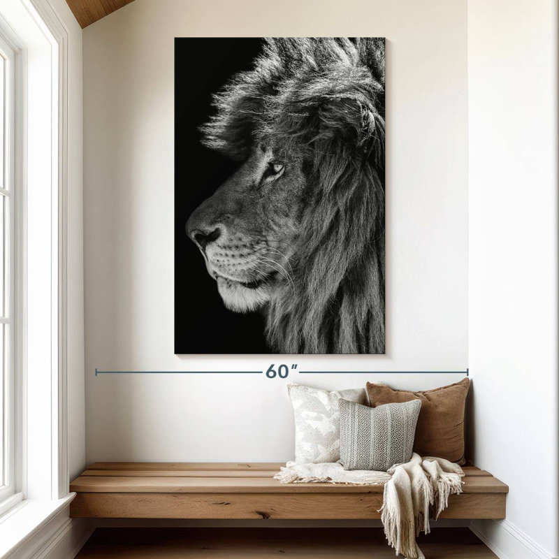 Brampt Lion Side Profile, 51" H x 34" W