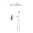 Luxury Wall Mounted Shower - Bathroom Rainfall Head With Easy Function And Brass, Faucet Cleanable Nozzle