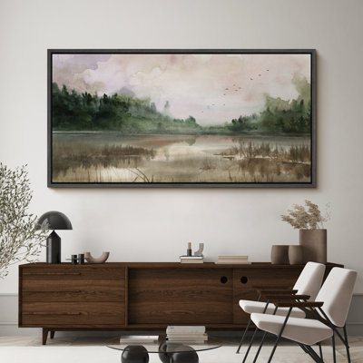 Paysage rustique, campagne tranquille, lac tranquille