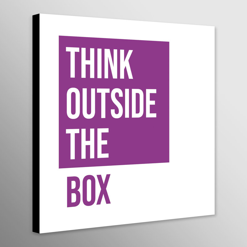 Think Outside The Box - Wrapped Canvas Print, 30cm H x 30cm W