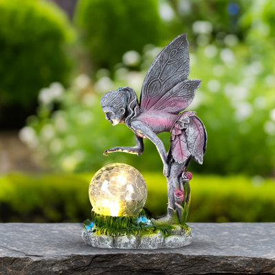 Statue de jardin d'extérieur solaire 11 po