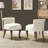 Modern Tufted Velvet Side Chair with Solid Wood Legs-696709291