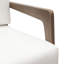 Chaise d'appoint Blair en tissu blanc avec pieds en bois courbés-87955245