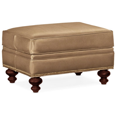 Repose-pieds rectangulaire en cuir véritable 26 "West
