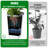 22.5" Tall Planters Set of 2, Outdoor＆Indoor Black Planter Pots, High Front Porch Planter Pots With Drainage Holes＆Water Level Monitor＆Inner Bucket, Automatic Watering,White and Black Dots-1583755363