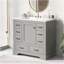 Meuble-lavabo 36 po avec évier, six tiroirs, diviseur de tiroir multifonctionnel, tablette réglable, gris-1762987740