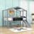 Schintzel Kids Twin Size Wood Loft Bed with Blackboard, Slide and Light Strip-1990204455