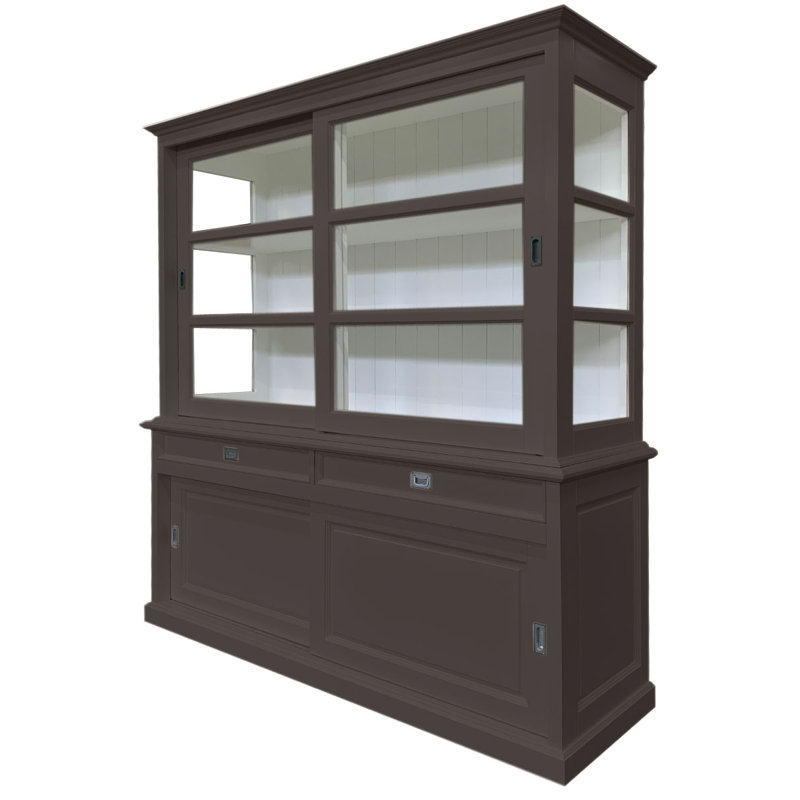Stiles Display Cabinet, Beige/Grey