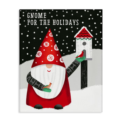 Gnome For the Holidays Birdhouse Canvas, design by Jilly Jack Designs