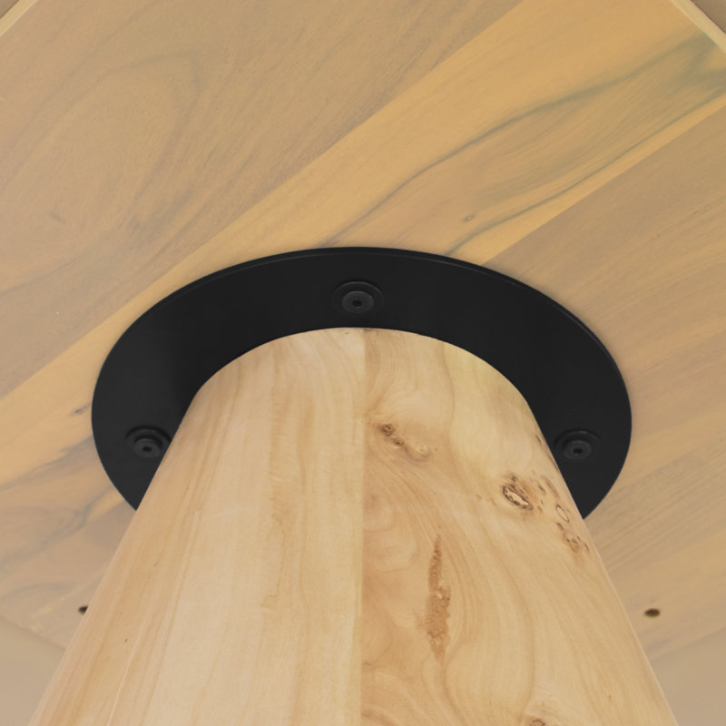 Ash Round Solid Wood Top Dining Table