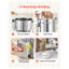 Moulin à grain électrique 2000W, pulvérisateur à sec en acier inoxydable pour épices, maïs et grains de café, capacité de 750 g, argent