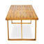 Ensemble de salle à manger d'extérieur en bois d'acacia 7 pièces, 6 chaises modernes avec 1 table pour la pelouse, la cour, la terrasse du jardin, le bord de la piscine