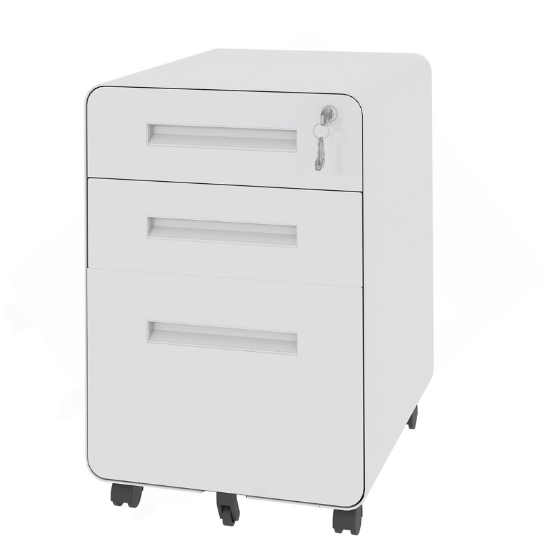 Armoire à portes doubles en bois massif gris clair Shaker
