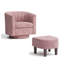  Fauteuil demi-tonneau pivotant avec repose-pieds 27,4 po Torince-504931024-532007631