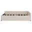 Lit plateforme tapissier avec port USB et lit gigogne-1018839791