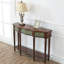 Green&Walnut Solid + Manufactured Wood Free form Console Table-1964754652