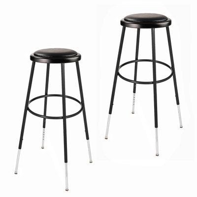 Otto 32-39 Inch Height Adjustable Heavy Duty Commercial Grade Vinyl Padded Stool